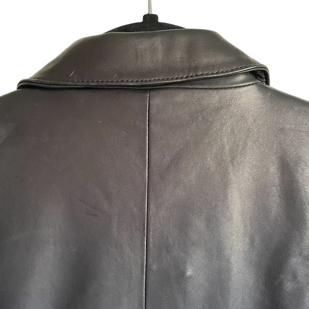 L’AGENCE Lamb Leather Double Breasted Blazer Size 8 NWT - Picture 10 of 16